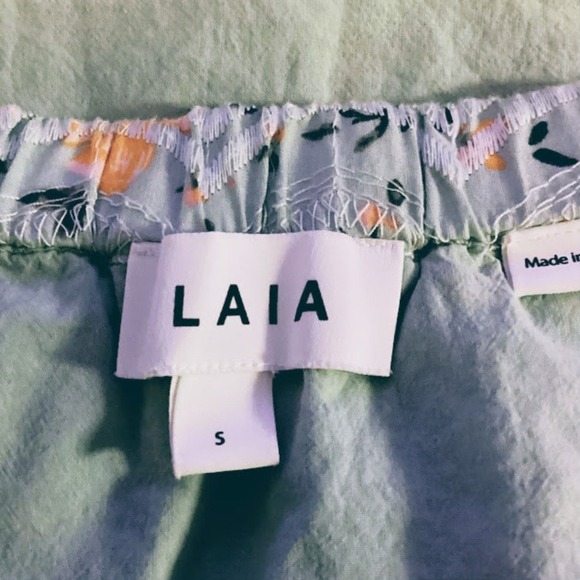 Anthropologie Laia Ashtabula Micro-Floral Eyelet Off-the-Shoulder Women's Top S - Picture 7 of 9